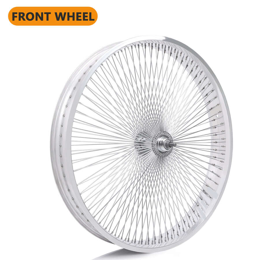 Tracer Bikes | Micargi WH-TR9529140 29"x4" Aluminum Polish Fat Rims Wheel Set with Coaster Brake/Disc Brake |  Chico USA, Inc. 