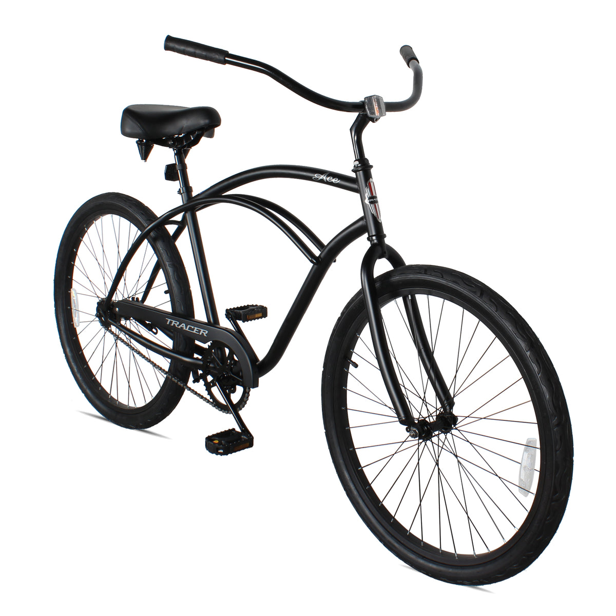 Tracer Bikes | Tracer ACE 26" Beach Cruiser Bike for Men, Single Speed, Hi-ten Steel Frame, Black, 26" Tires |  Chico USA, Inc. 