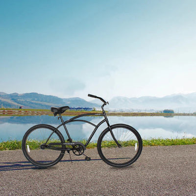 Tracer Bikes | Tracer ACE 26" Beach Cruiser Bike for Men, Single Speed, Hi-ten Steel Frame, Black, 26" Tires |  Chico USA, Inc. 