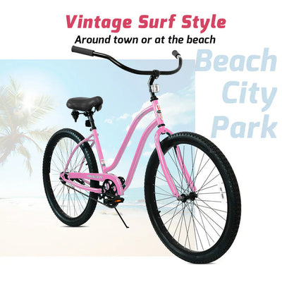 Tracer Bikes | Tracer ACE 26" Female Beach Cruiser with Coaster Brake and Black Spokes in Various Colors |  Chico USA, Inc. 