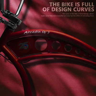 Tracer Bikes | Tracer Arcadia GT7 26" Chopper Cruiser Stretch Bike 7 Speed, Hi-ten Steel Frame |  Chico USA, Inc. 