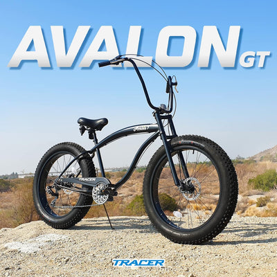 Tracer Bikes | Tracer Avalon GT-7 Beach Cruiser Bike, 26" Wheels, 4.0 Fat Tire, 7-Speed |  Chico USA, Inc. 