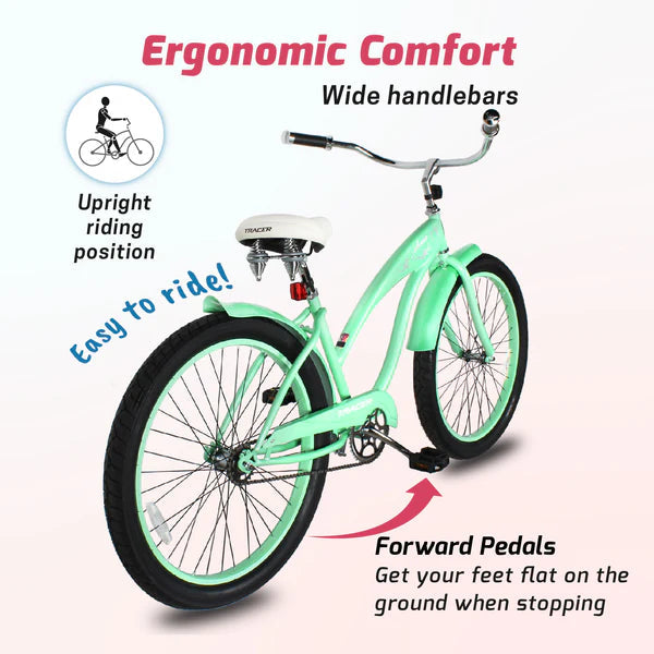 Tracer Bikes | Tracer Avera 26" Female Cruiser Bike, Coaster Brake, Multiple Colors |  Chico USA, Inc. 