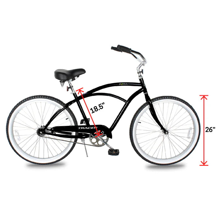 Tracer Bikes | Tracer Bora 26" Male Beach Cruiser Bike, Coaster Brake, Single Speed, Multiple Colors |  Chico USA, Inc. 