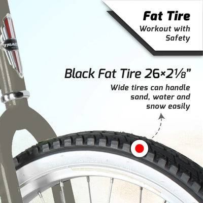 Tracer Bikes | Tracer Bora 26" Male Beach Cruiser Bike, Shimano 7-Speed, Multiple Colors |  Chico USA, Inc. 