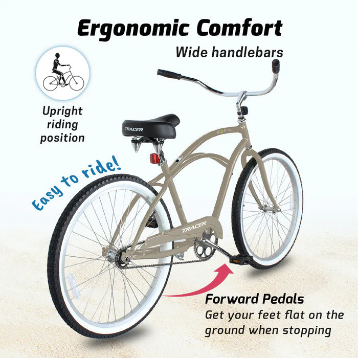 Tracer Bikes | Tracer Bora 26" Male Beach Cruiser Bike, Shimano 7-Speed, Multiple Colors |  Chico USA, Inc. 