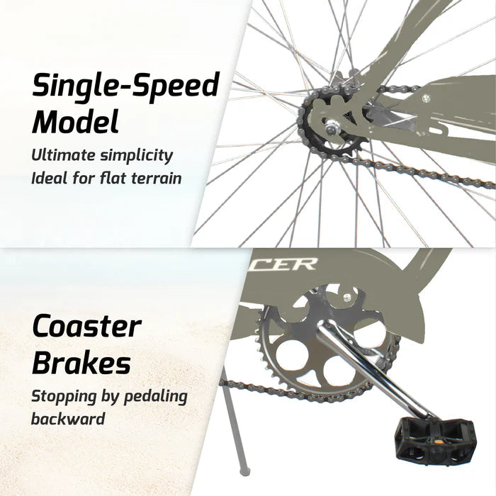 Tracer Bikes | Tracer Bora 26" Male Beach Cruiser Bike, Shimano 7-Speed, Multiple Colors |  Chico USA, Inc. 