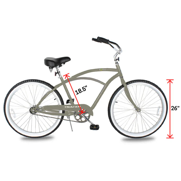 Tracer Bikes | Tracer Bora 26" Male Beach Cruiser Bike, Shimano 7-Speed, Multiple Colors |  Chico USA, Inc. 
