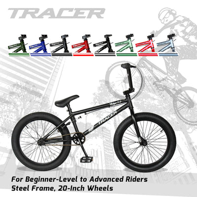 Tracer Bikes | Tracer Edge Freestyle 3.0 BMX Bike for Kids, Adults, and Beginners, 20-Inch Wheels |  Chico USA, Inc. 