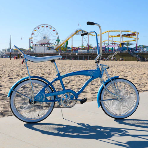 Tracer Bikes | Tracer Hyena Classic Beach Lowrider Bike with 20" Wheels and Banana Seat, Single Speed |  Chico USA, Inc. 
#color_bule