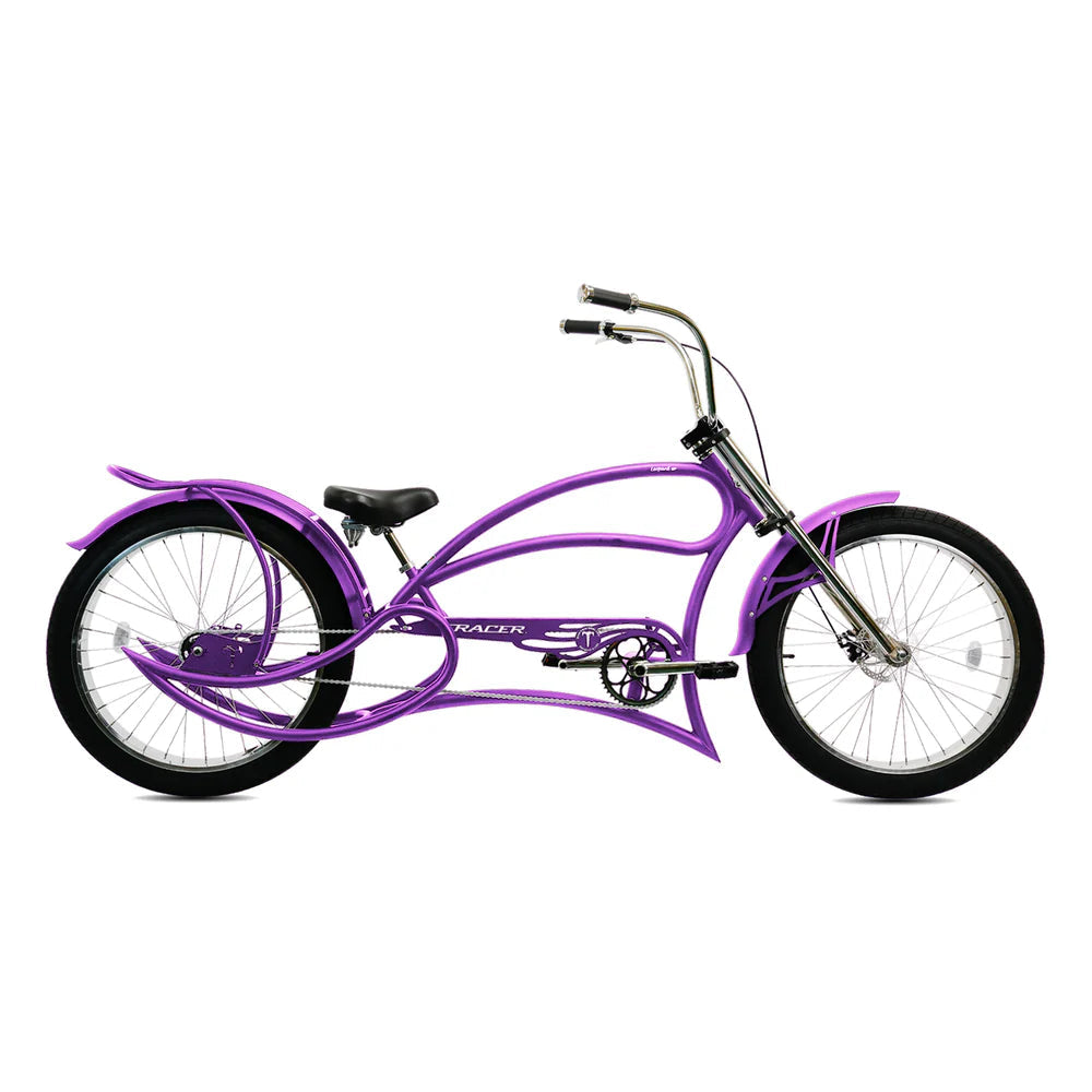 Tracer Bikes Leopard GT Chopper Stretch Cruiser Bike with 3-Speed