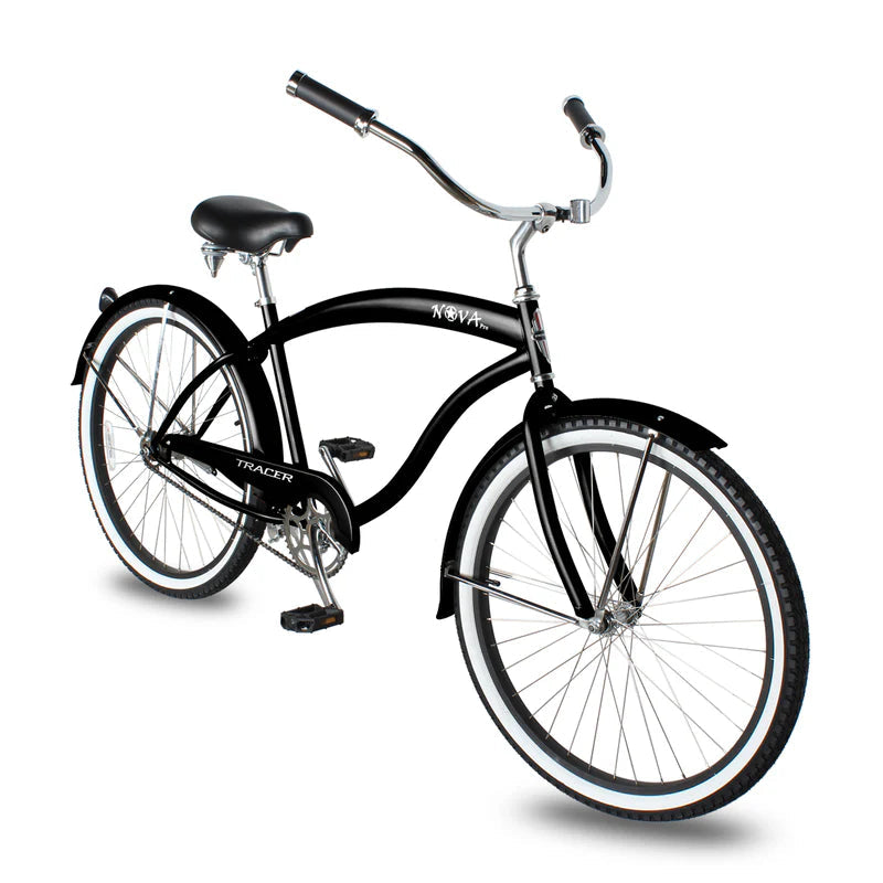 Tracer Bikes | Tracer NOVA 26" Beach Cruiser Bike Single Speed with Moon-Type Handlebar and KT Coaster Brake for Men |  Chico USA, Inc. 