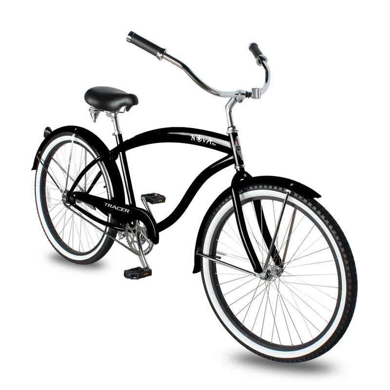 Tracer Bikes | Tracer NOVA 26" Beach Cruiser Bike Single Speed with Moon-Type Handlebar and KT Coaster Brake for Men |  Chico USA, Inc. 