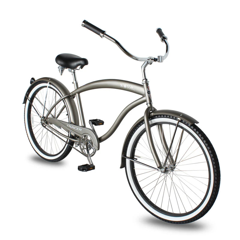 Tracer Bikes | Tracer NOVA 26" Beach Cruiser Bike Single Speed with Moon-Type Handlebar and KT Coaster Brake for Men |  Chico USA, Inc. 