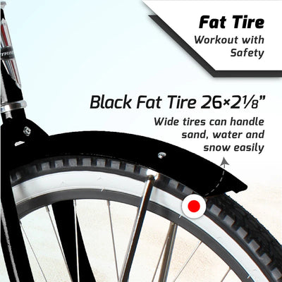 Tracer Bikes | Tracer NOVA 26" Beach Cruiser Bike Single Speed with Moon-Type Handlebar and KT Coaster Brake for Men |  Chico USA, Inc. 