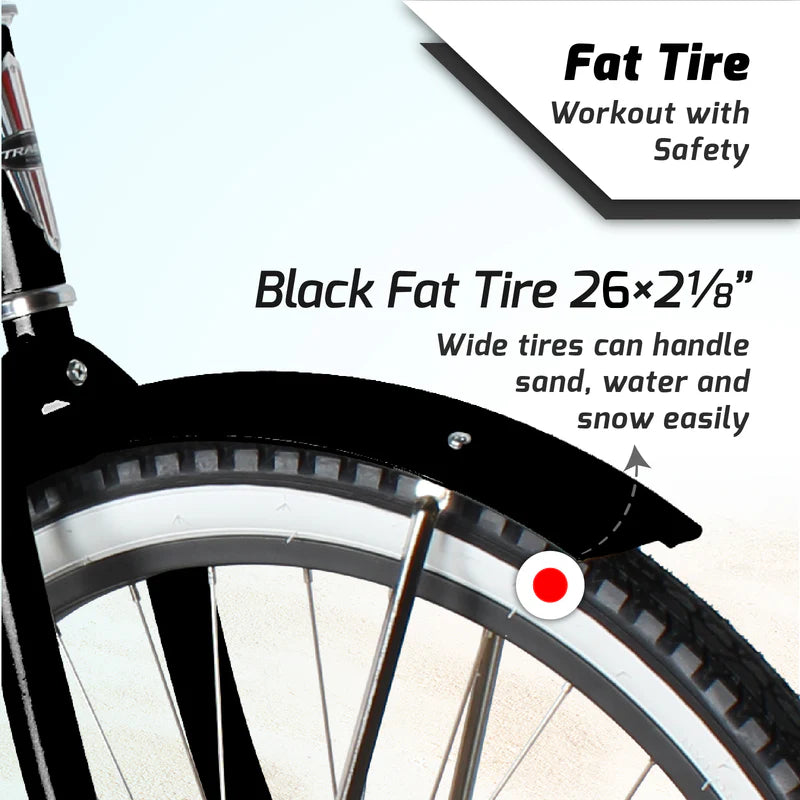 Tracer Bikes | Tracer NOVA 26" Beach Cruiser Bike Single Speed with Moon-Type Handlebar and KT Coaster Brake for Men |  Chico USA, Inc. 