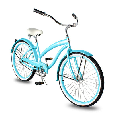 Tracer Bikes | Tracer NOVA 26" Beach Cruiser Bike Single Speed with Moon-Type Handlebar and KT Coaster Brake for Women |  Chico USA, Inc. 