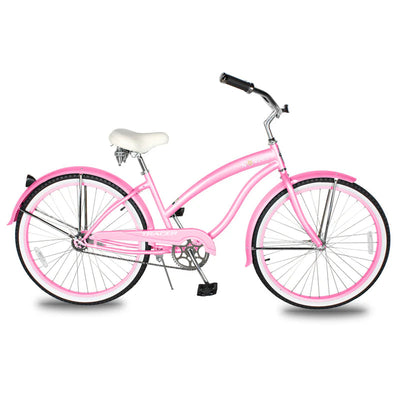 Tracer Bikes | Tracer NOVA 26" Beach Cruiser Bike Single Speed with Moon-Type Handlebar and KT Coaster Brake for Women |  Chico USA, Inc. 