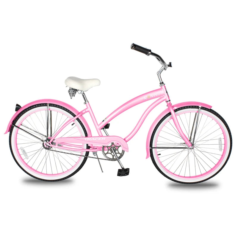 Tracer Bikes | Tracer NOVA 26" Beach Cruiser Bike Single Speed with Moon-Type Handlebar and KT Coaster Brake for Women |  Chico USA, Inc. 