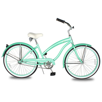 Tracer Bikes | Tracer NOVA 26" Beach Cruiser Bike Single Speed with Moon-Type Handlebar and KT Coaster Brake for Women |  Chico USA, Inc. 