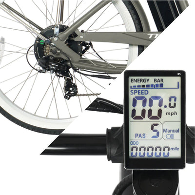 Tracer Bikes | Tracer OMEGA 26" 7-Speed Electric Beach Cruiser Bike for Men |  Chico USA, Inc. 