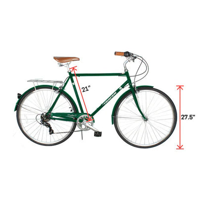 Tracer Bikes Osaka 700C 7 Speed Hybrid City Bike with Moon-Type Handlebar for Men - Chico USA, Inc.