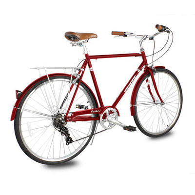 Tracer Bikes Osaka 700C 7 Speed Hybrid City Bike with Moon-Type Handlebar for Men - Chico USA, Inc.