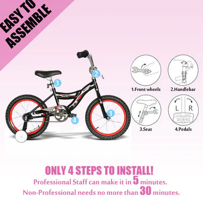 Tracer Bikes | Tracer Rocky 16-Inch Kids Bike with Training Wheels, Sturdy Steel Frame |  Chico USA, Inc. 