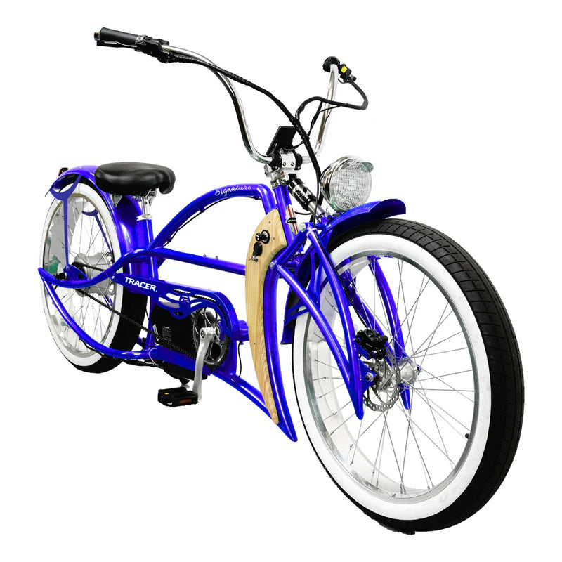 Tracer Bikes | Tracer Signature Pro 26" 800W Chopper Cruiser Electric Bike with Cigarette Lighter & USB Charging Port |  Chico USA, Inc. 