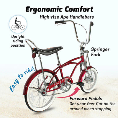 Tracer Bikes | Tracer Smart Classic Beach Cruiser Bike, Single Speed with 140H Rims |  Chico USA, Inc. 