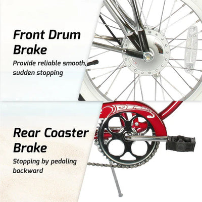 Tracer Bikes | Tracer Smart Classic Beach Cruiser Bike, Single Speed with 140H Rims |  Chico USA, Inc. 