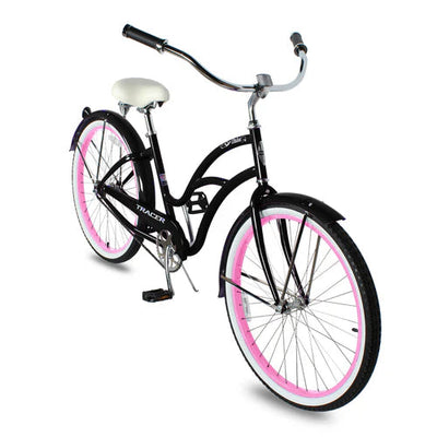 Tracer Bikes | Tracer TAHA 26" Female Beach Cruiser Coaster Brake Bike with Alloy Rims and Fenders 1 Speed |  Chico USA, Inc. 