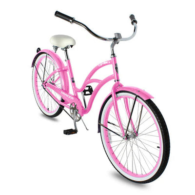 Tracer Bikes | Tracer TAHA 26" Female Beach Cruiser Coaster Brake Bike with Alloy Rims and Fenders 1 Speed |  Chico USA, Inc. 