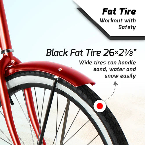 Tracer Bikes | Tracer TAHA 26" Men's Beach Cruiser Bike with Coaster Brake and Alloy Rims |  Chico USA, Inc. 