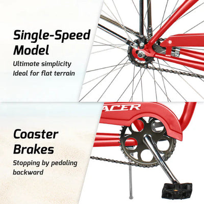 Tracer Bikes | Tracer TAHA 26" Men's Beach Cruiser Bike with Coaster Brake and Alloy Rims |  Chico USA, Inc. 