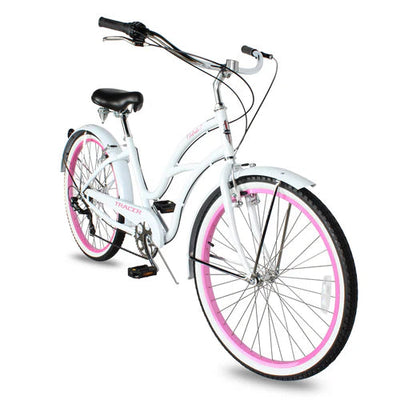 Tracer Bikes | Tracer TAHA 26" Women's Beach Cruiser Bike with Shimano 7-Speed and Alloy Rims |  Chico USA, Inc. 