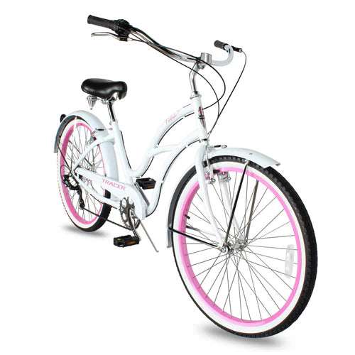Tracer Bikes | Tracer TAHA 26" Women's Beach Cruiser Bike with Shimano 7-Speed and Alloy Rims |  Chico USA, Inc. 