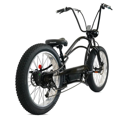 Tracer Bikes | Tracer Tracker DS7 26" 7 Speed Stretch E-Bike with Classic Dual Springer Fork, Disc Brakes, and Shimano Components |  Chico USA, Inc. 