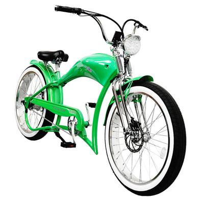 Tracer Bikes | Tracer Twenty5 DS 500W 26" Dual Springer Cruiser E-Bike with Shimano 7-Speed, Disc Brakes |  Chico USA, Inc. 