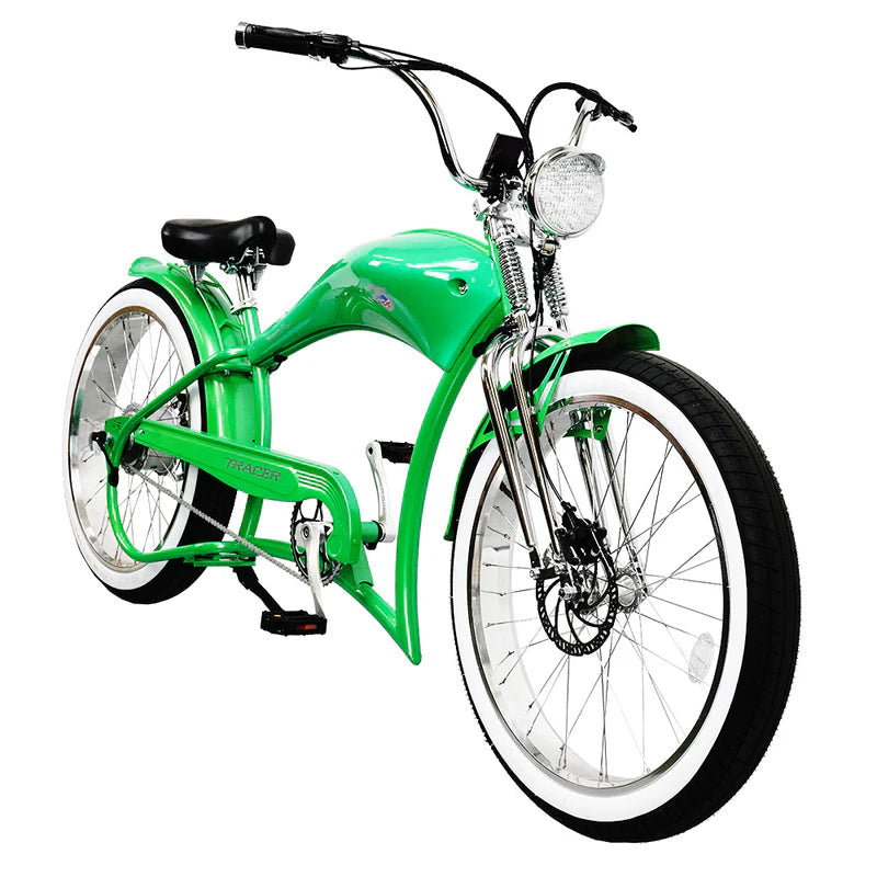 Tracer Bikes | Tracer Twenty5 DS 500W 26" Dual Springer Cruiser E-Bike with Shimano 7-Speed, Disc Brakes |  Chico USA, Inc. 