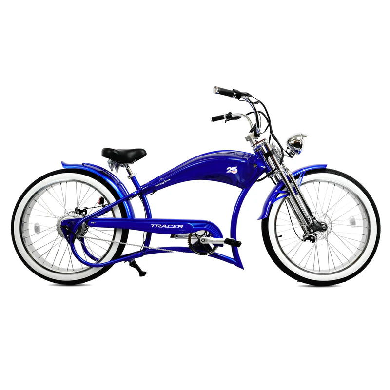 Tracer Bikes | Tracer Twenty5 GTS 500W 26" Cruiser E-Bike with Dual Springer Suspension |  Chico USA, Inc. 