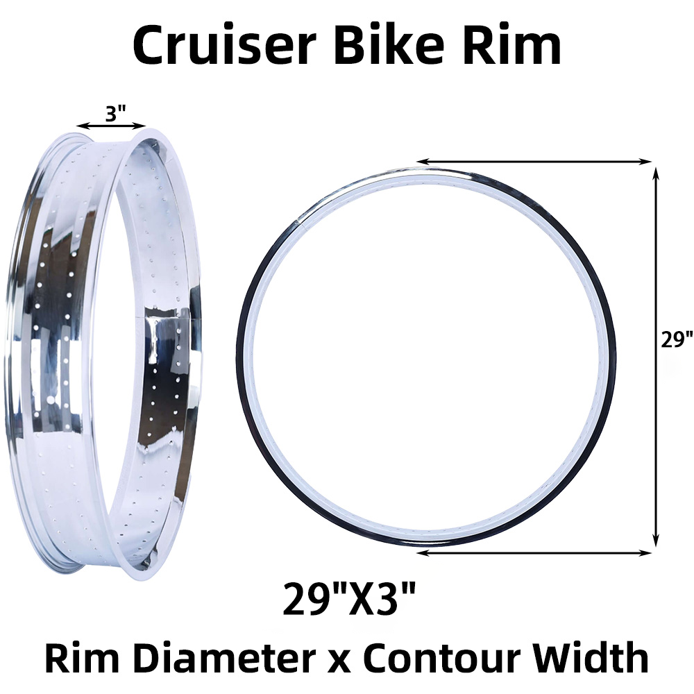 Chico RM-TH7529140-CP Bicycle Mirror Electroplating Rim 29" x 3"×14G x 140H 80mm For Cruiser Bike - Chico USA, Inc.