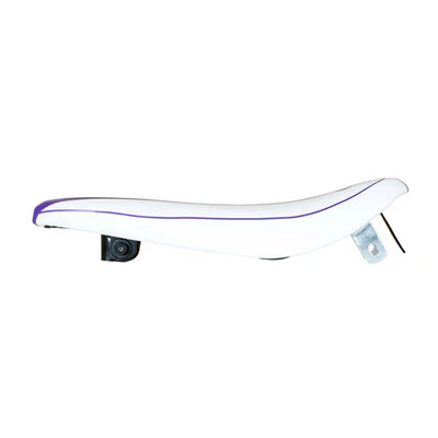Tracer Bikes | Tracer SD-AF-3022-20 Lowrider Banana Saddle, White & Purple, 17.7" x 5.5" |  Chico USA, Inc. 