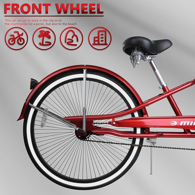 Micargi Puma GTS 26" Stretch Cruiser Bicycle - Chico USA, Inc.