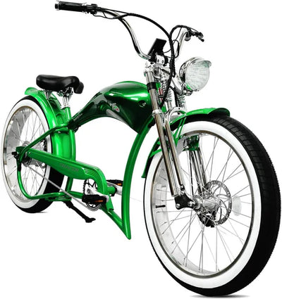 Tracer Bikes | Tracer FM-Twenty5 26" Stretch Cruiser Steel E-Bike Frame with Chain Guard for 26"x3.0, 4.0 Tires |  Chico USA, Inc. 