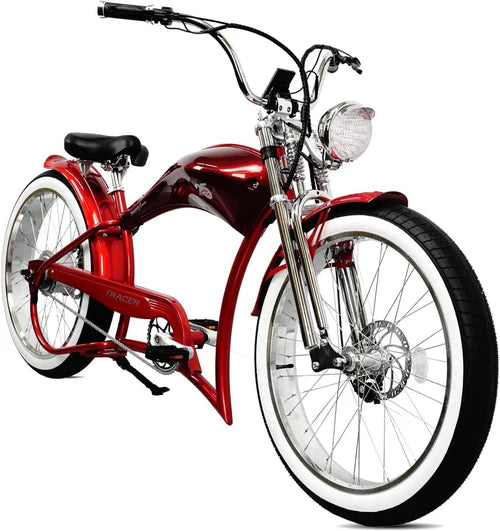 Tracer Bikes | Tracer FM-Twenty5 26" Stretch Cruiser Steel E-Bike Frame with Chain Guard for 26"x3.0, 4.0 Tires |  Chico USA, Inc. 