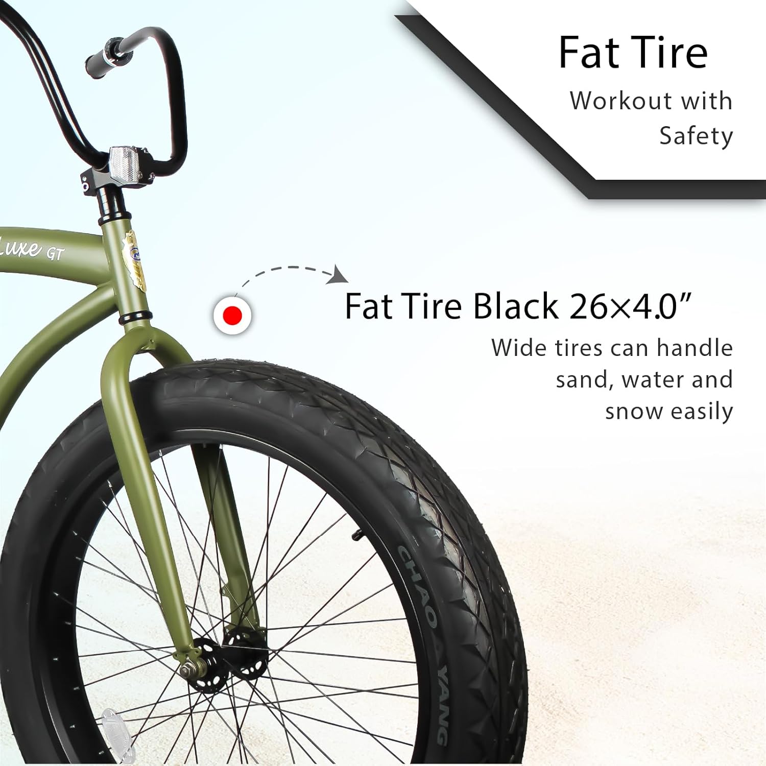 Micargi Luxe GT 26" 7-Speed Comfort Cruiser with Fat Tires - Chico USA, Inc.