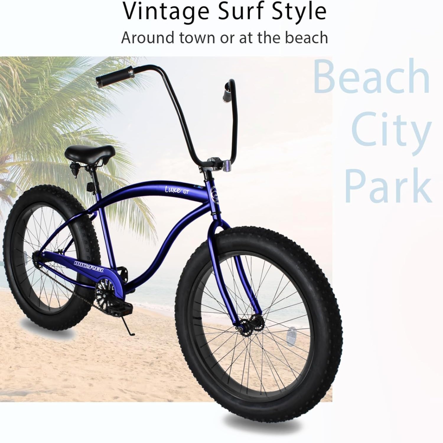 Micargi Luxe GT 26" 7-Speed Comfort Cruiser with Fat Tires - Chico USA, Inc.