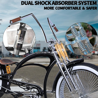 Tracer Scorpion Pro DTS  26" Chopper-Style Stretch Cruiser Bike - Chico USA, Inc.