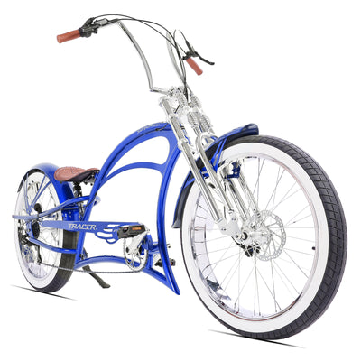 Scorpion GTS 7 Speed Stretch Chopper Cruiser Bike Midnight Blue